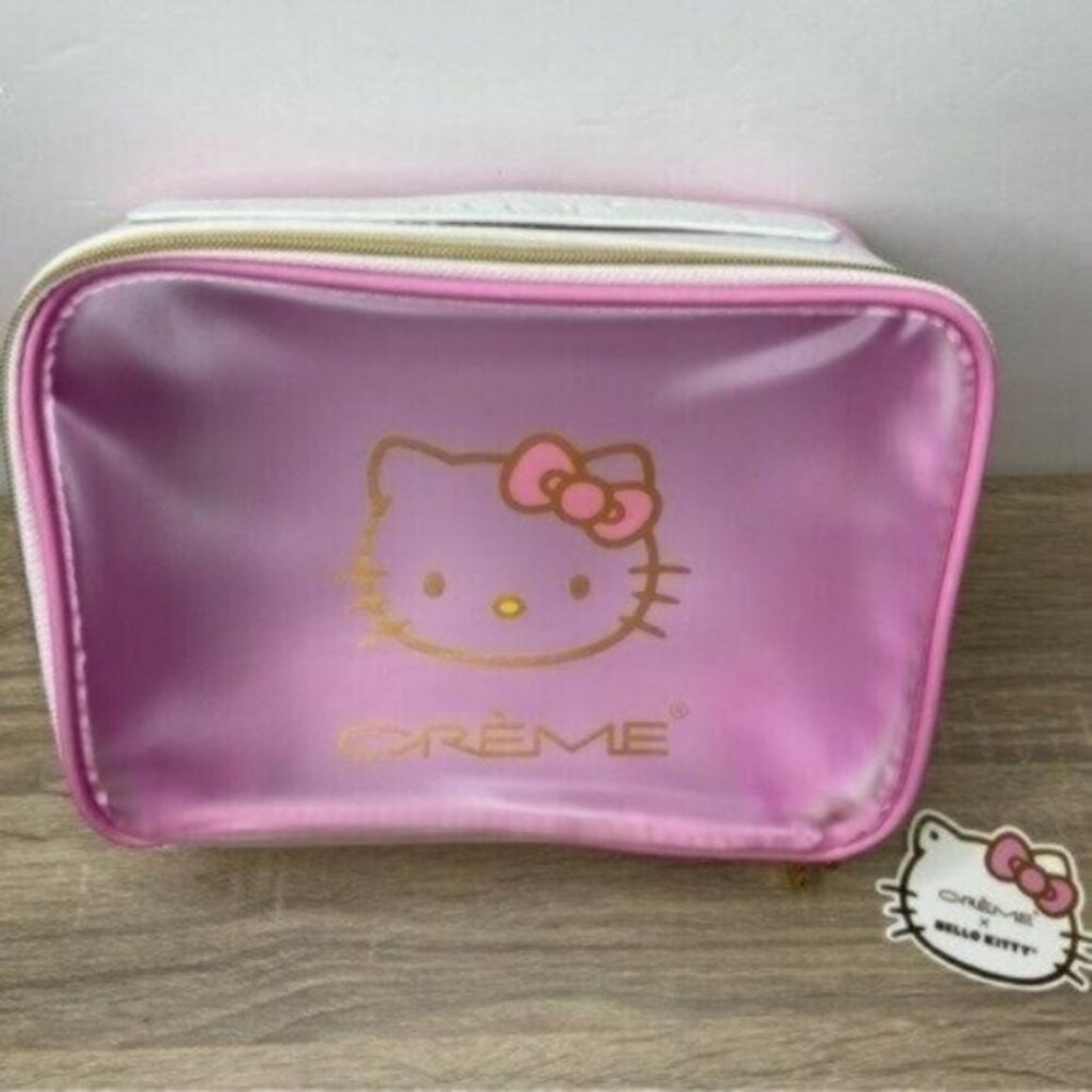 Hello Kitty x The Crème Pink Hello Kitty Beauty Travel Case NEW